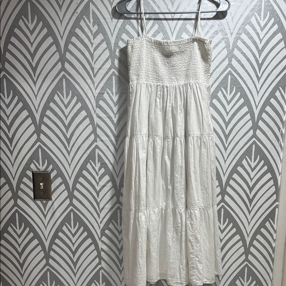 Seafolly White Tiered Sundress Maxi - Picture 1 of 6